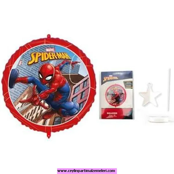 Spıderman Yuvarlak Folyo Balon